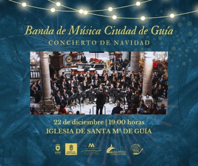 La Banda Municipal de M&uacute;sica Ciudad de Gu&iacute;a ofrece este domingo su tradicional Concierto de Navidad