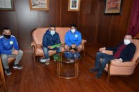 El alcalde felicita al G&aacute;ldar F&uacute;tbol Sala por su pr&oacute;xima participaci&oacute;n en la Copa Federaci&oacute;n