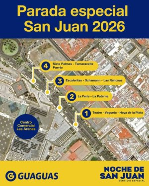 Guaguas Municipales despliega un dispositivo especial de movilidad para la celebraci&oacute;n de la Noche de San Juan