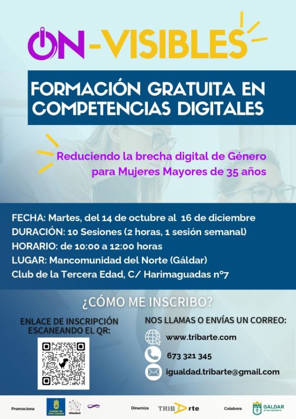 Gáldar: Igualdad ofrece un programa de formación gratuita en herramientas digitales a mujeres mayores de 35 años