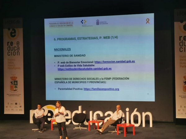 Sanidad presenta en el Foro de Reeducación las acciones preventivas de conducta suicida en instituciones educativas