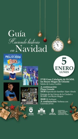 Gran Cabalgata de Reyes y el espect&aacute;culo familiar &lsquo;S&uacute;per Abuela, &iexcl;Feliz 2026!&rsquo; este 5 de enero en Gu&iacute;a