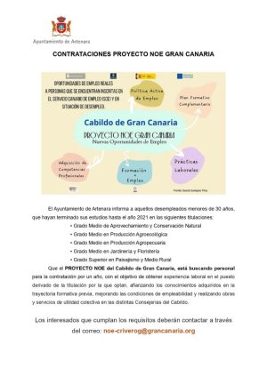 Artenara: Contrataciones proyecto NOE