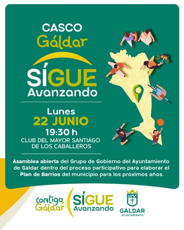 G&aacute;ldar: &lsquo;Contigo, G&aacute;ldar Sigue Avanzando&rsquo; celebra una &uacute;ltima Asamblea abierta el lunes 22 de junio para los vecinos del casco