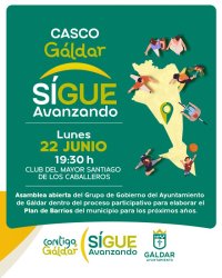 G&aacute;ldar: &lsquo;Contigo, G&aacute;ldar Sigue Avanzando&rsquo; celebra una &uacute;ltima Asamblea abierta el lunes 22 de junio para los vecinos del casco