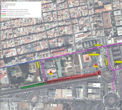 Obras P&uacute;blicas ejecuta un desv&iacute;o provisional en la Avenida Mar&iacute;tima en sentido sur por las obras de Soterramiento de Bel&eacute;n Mar&iacute;a