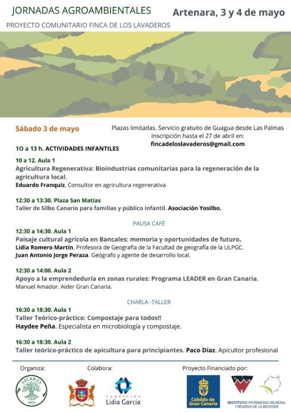 Artenara: Jornadas Agroambientales. Proyecto comunitario Finca los Lavaderos