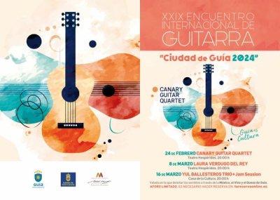 El XXIX Encuentro Internacional de Guitarra Ciudad de Gu&iacute;a arranca ma&ntilde;ana s&aacute;bado con Canary Guitar Quartet y el concierto &lsquo;Pintmaderas&rsquo;