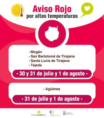 Sanidad emite aviso por riesgo alto dentro del Plan de Prevenci&oacute;n de los Efectos del Exceso de Temperaturas