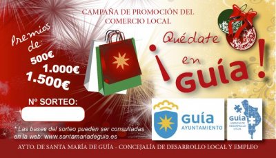 Hoy arranca el sorteo de los premios de la campaña de promoción del comercio local ‘Quédate en Guía’